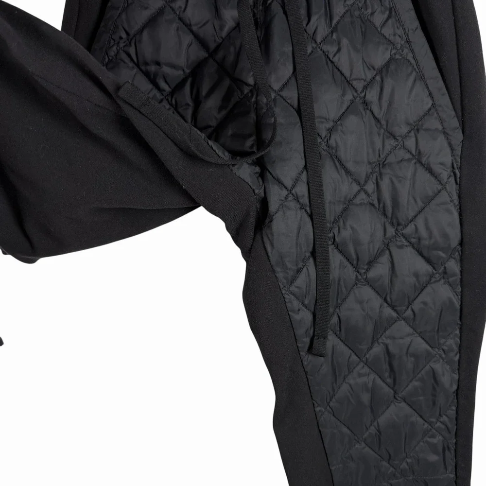 ALO Yoga Airbrush Winter Warm‎ High-Waist Moto Puffer Pant Jogger Black XXS